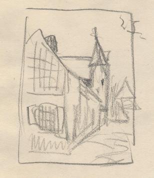 Felix Timmermans met tekening op papier