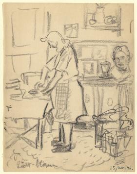 Felix Timmermans met tekening op papier
