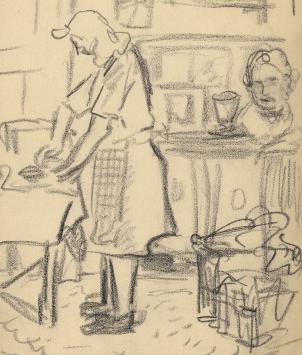 Vrouw in d keuken van F. timmermans