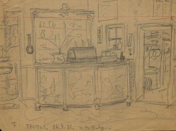 Tekening met monogram Timmermans