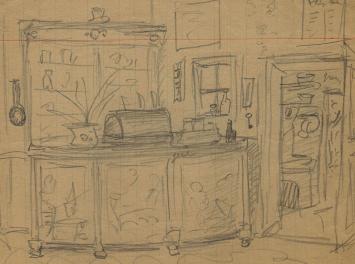 Gesigneerde en gedateerde tekening van F. Timmermans