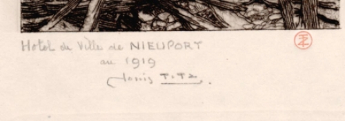 Gesigneerde ets van Louis Titz kopen