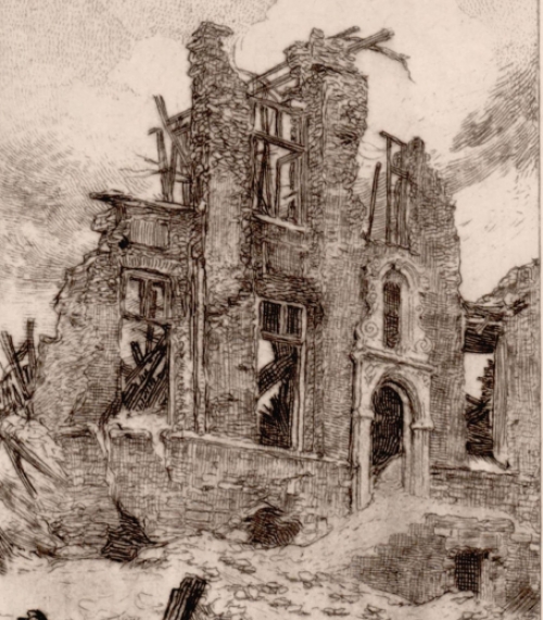 Louis Titz, Belgische kunstenaar met een ets uit 1919