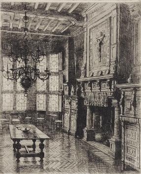 Romain Malfliet met een ets