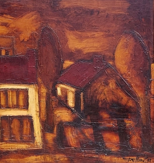 Schilderij uit 1972 van Tony Dethier