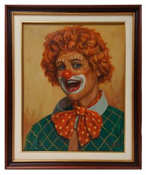 De Clown geschilderd door Leonardo Torfs