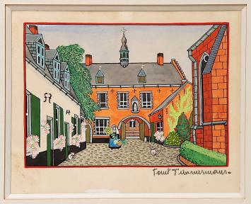 Tonet Timmermans met een gouache