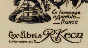 Ex-Libris van de Brusselse kunstenaar Urbain Wernaers