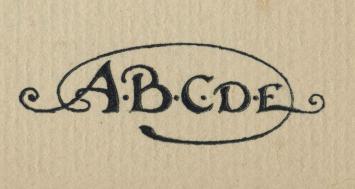 Urbain Wernaers met een houtsnede voor abcde