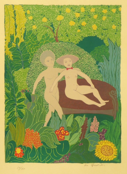 Gesigneerde litho van Vic Gentils