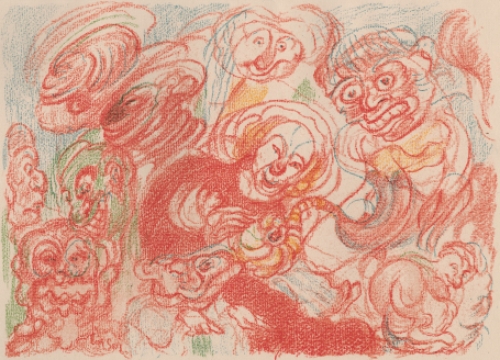 Frontispice van James Ensor uit Scènes de la vie du Christ