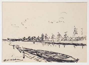 het kanaal getekend door Henri Victor Wolvens