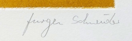 Jürgen Schneider met een gelimiteerde ets
