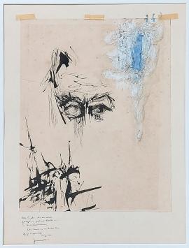 Tekening van de Belgische kunstenaar Jan Vaerten