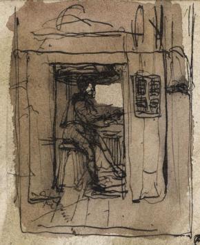 Tekening van Walter Vaes, Belgische kunstenaar