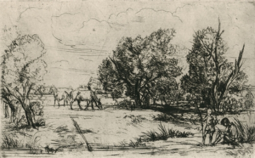 Ets van de Belgische etser Jules Van Ael