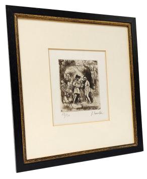 Mensen in het bos bij de huifkar 19/50