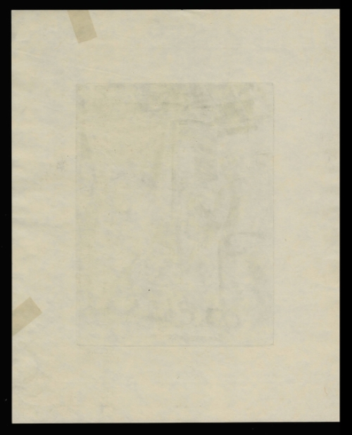 Gravure, kerststal met kindje in de kribbe 32/50