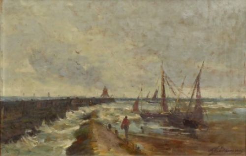 Boten aan de kade van Frans van Damme