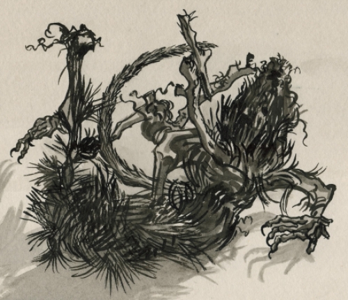 Paul Van Dessel met een aquarel uit 1985