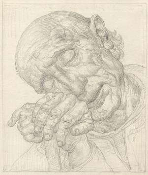 Potloodtekening van Edmond Van Dooren