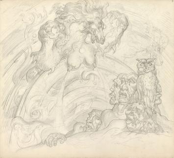 Potloodtekening, Belgische tekenaar Edmond Van Dooren