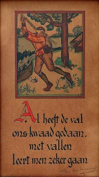 Gesigneerde prent van Frans Van Immerseel