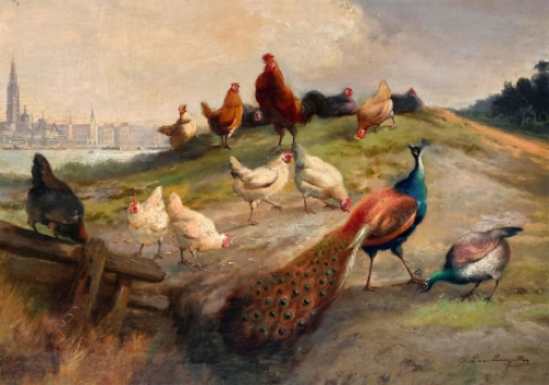 Kunstwerkje van de Belgische kunstenaar Jef Louis Van Leemputten kopen