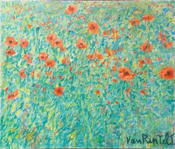Fleurig schilderij van de Belgische kunstenaar Théo Van Rintel kopen