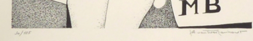 Litho van de Belgische kunstenaar Jef Van Tuerenhout