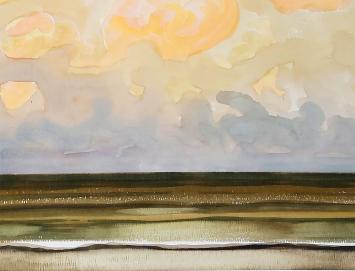 Aquarel, de Vlaamse kust
