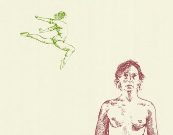 Zeefdruk van de hedendaagse kunstenaar Jan Vanriet