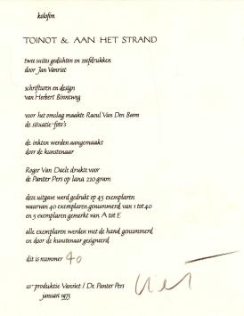Zeefdruk Toinot & Aan het strand, de zittende vrouw 1973 40/40