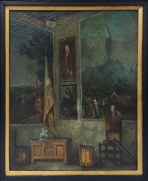 Olieverfschilderij van Belgische schilder Joseph Verdegem