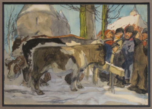 Aquarel Mechelse kunstenaar Alfred Ost