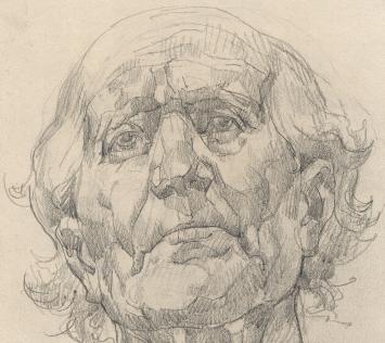 Portret getekend door Van Dooren Edmond