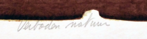 Litho met als titel Verboden natuur van Veerle Rooms