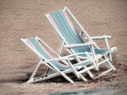 Strandgezicht van Jef Van Grieken