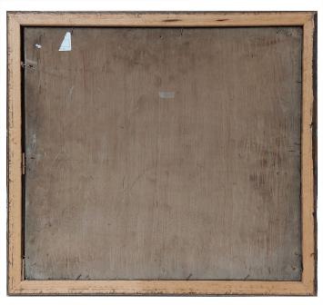 Stilleven met groenten en twee aarden potten op tafel