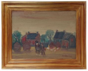 Olieverfschilderij op paneel van de Belgische kunstenaar Alfons Vermeir kopen