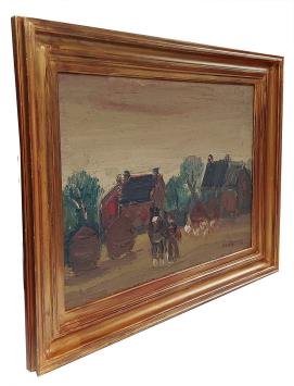 Mensen aan de boerderij