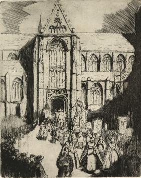 Ets van de Mechelse kunstenaar Theodore Joseph Verschaeren kopen