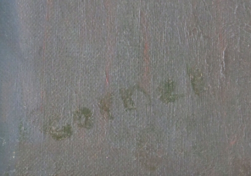 Kunstschilder Cornel Snels met een figuratief schilderij