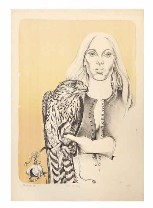 Kleurenlitho van de Belgische kunstenares Denise Verstappen