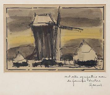 Tekening, gemengde techniek van Vic Dooms kopen