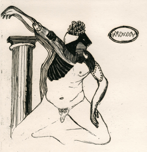 Gesigneerde ets van Vic Gentils