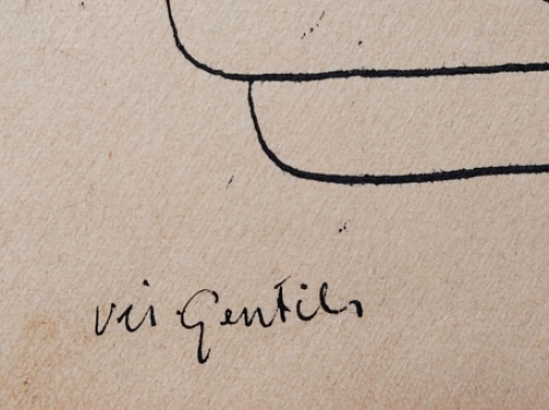 Kunstenaar Vic Gentils, tekening uit 1942