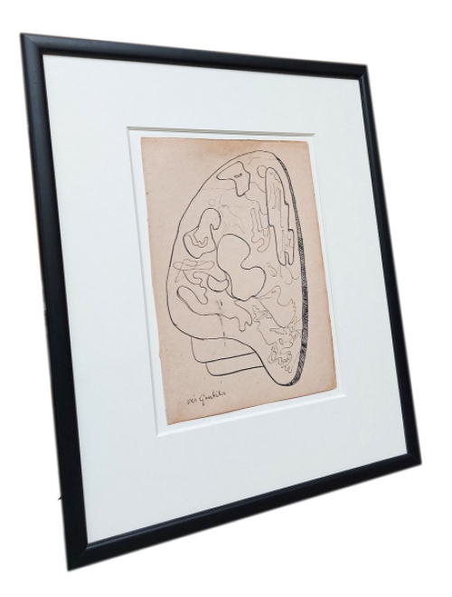 Vic Gentils met een gesigneerde tekening