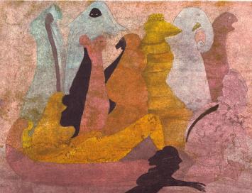 Kunstenaar Vic Gentils, werk uit 1981