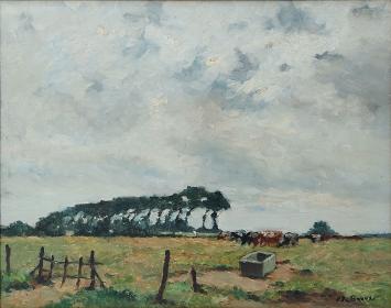 Victor de Groux met een schilderij